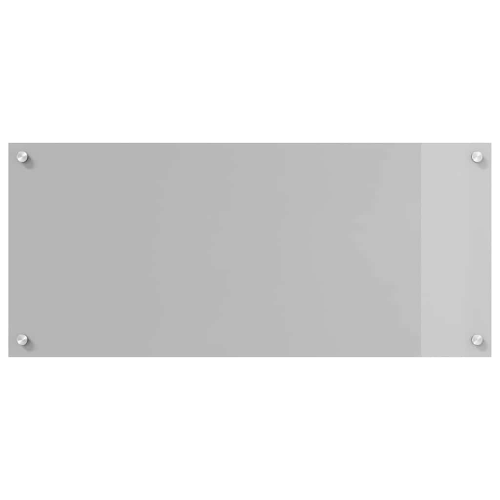 Køkkenbacksplash 2 stk. Lysegrå 90 x 40 cm hærdet glas
