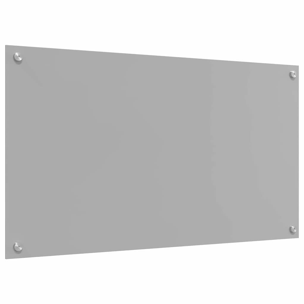 Køkkenbacksplash 2 stk. Lysegrå 90 x 50 cm hærdet glas