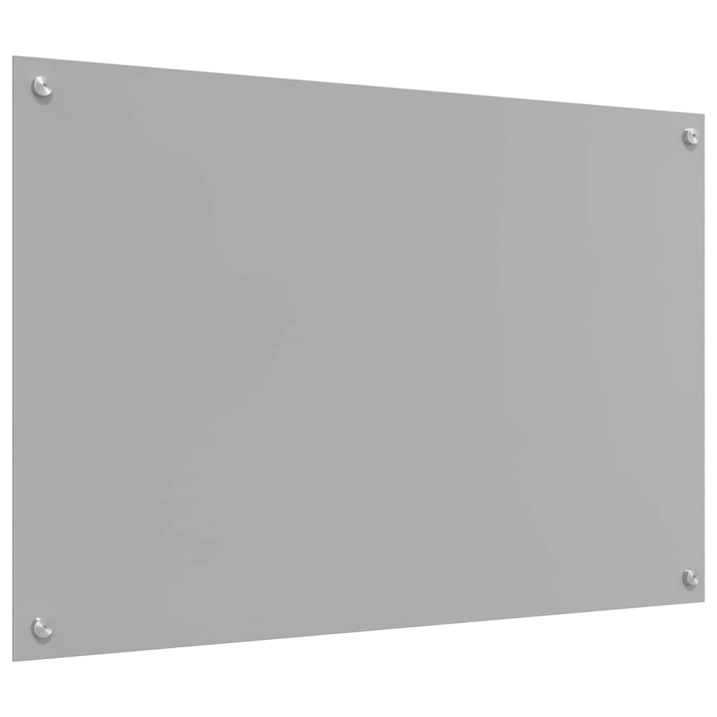 Køkkenbacksplash 2 stk. Lysegrå 90 x 60 cm hærdet glas