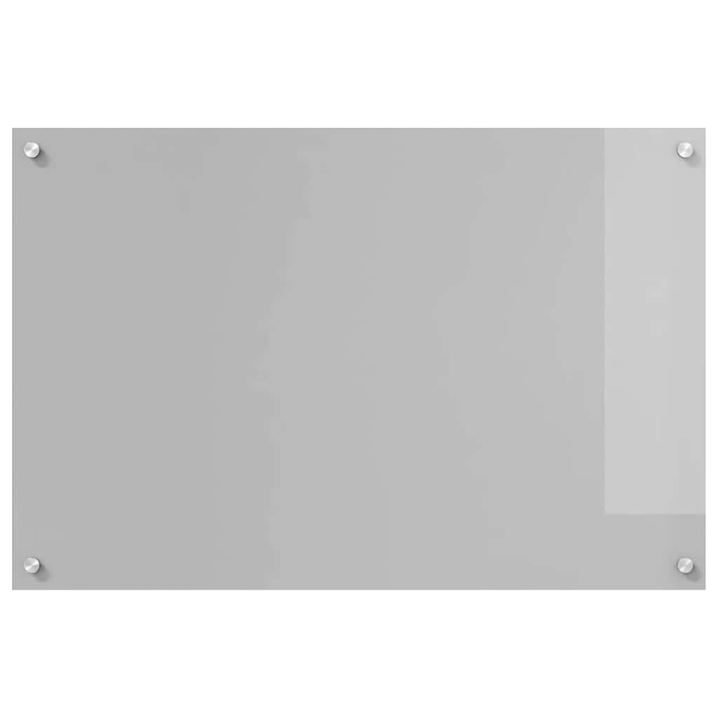 Køkkenbacksplash 2 stk. Lysegrå 90 x 60 cm hærdet glas
