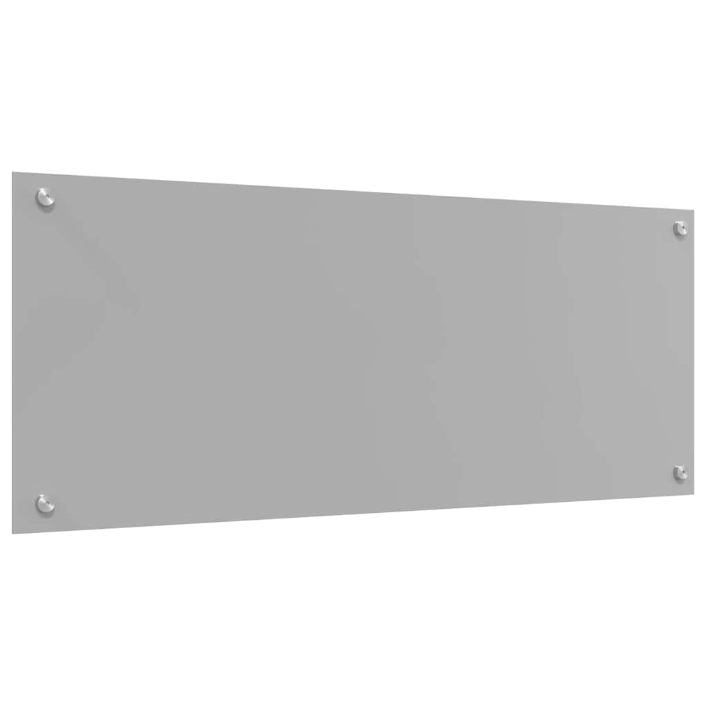 Køkkenbacksplash 2 stk. Lysegrå 100 x 40 cm hærdet glas