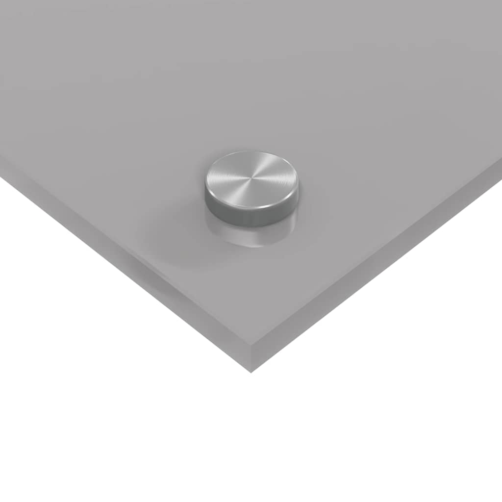 Køkkenbacksplash 2 stk. Lysegrå 100 x 50 cm hærdet glas
