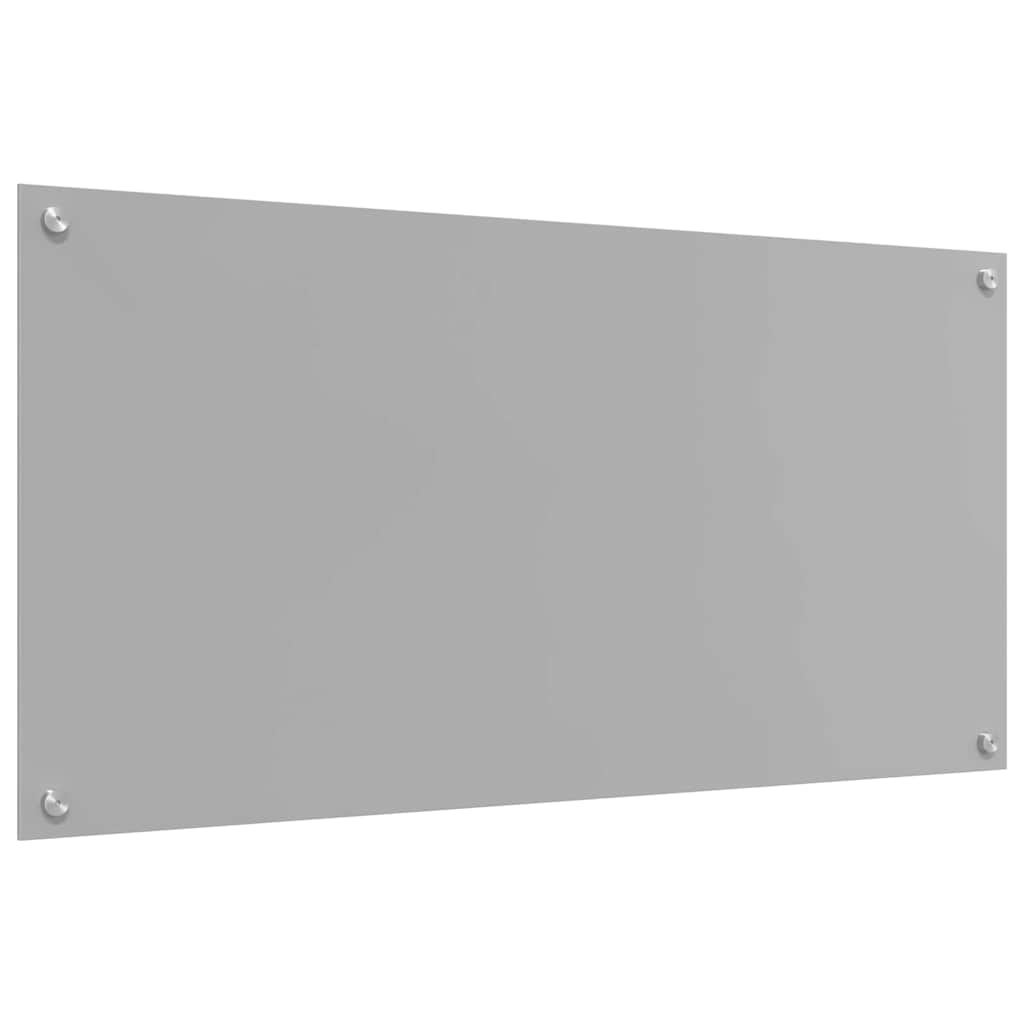 Køkkenbacksplash 2 stk. Lysegrå 100 x 50 cm hærdet glas