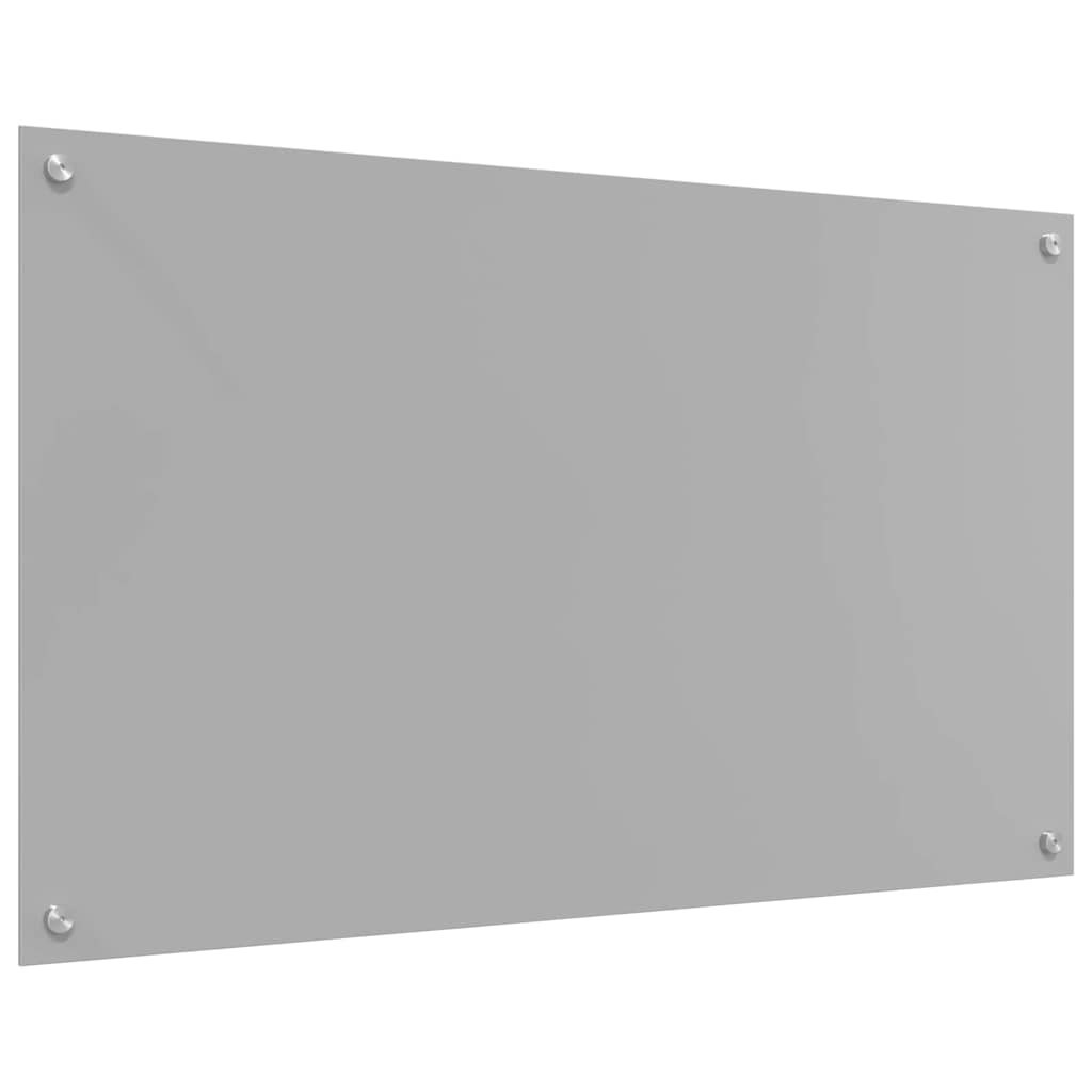 Køkkenbacksplash 2 stk. Lysegrå 100 x 60 cm hærdet glas