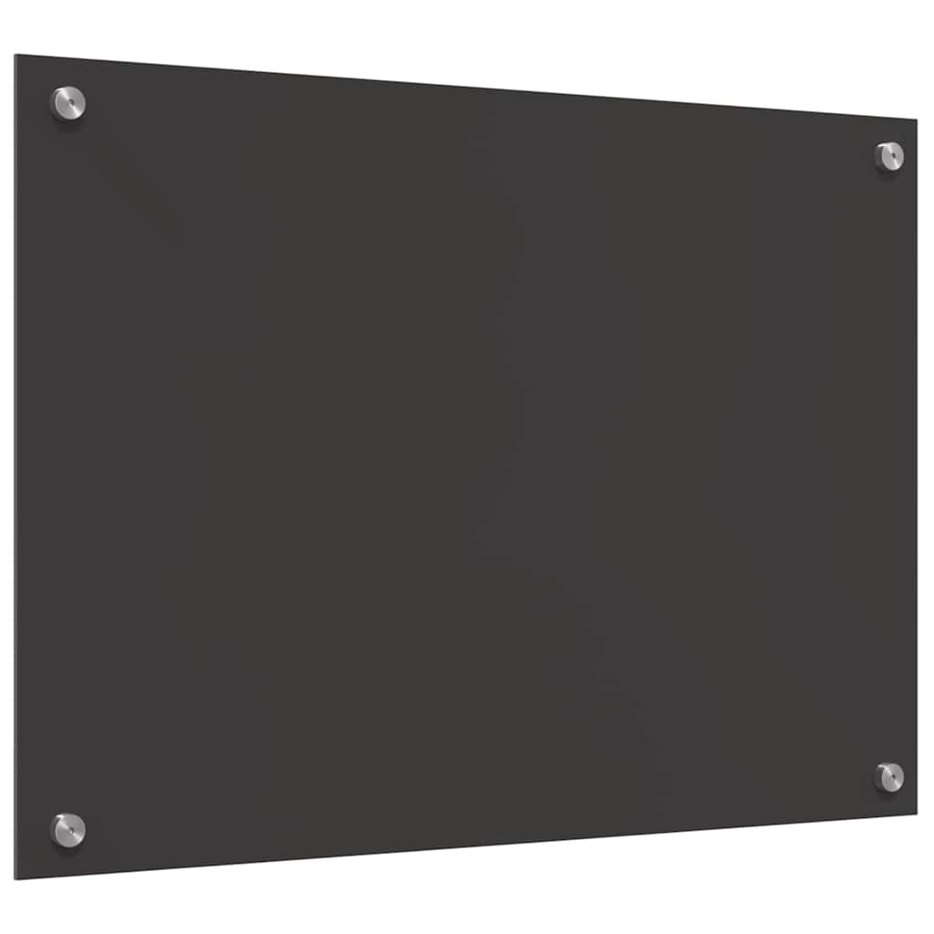 Køkkenbacksplash 2 stk. Mørkegrå 70 x 50 cm hærdet glas