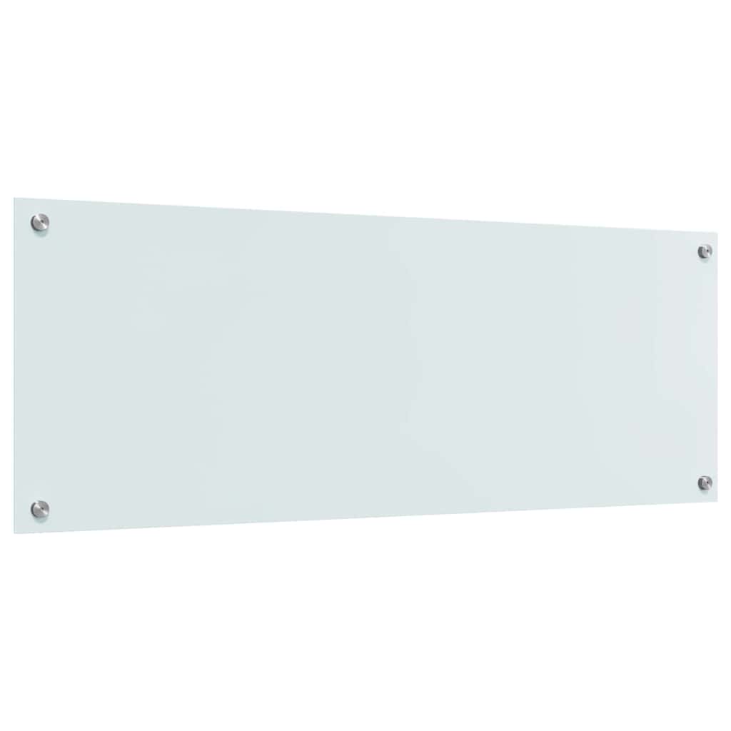 Køkkenbacksplash 2 stk. Hvid 110 x 40 cm hærdet glas
