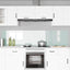 Køkkenbacksplash 2 stk. Hvid 110 x 50 cm hærdet glas
