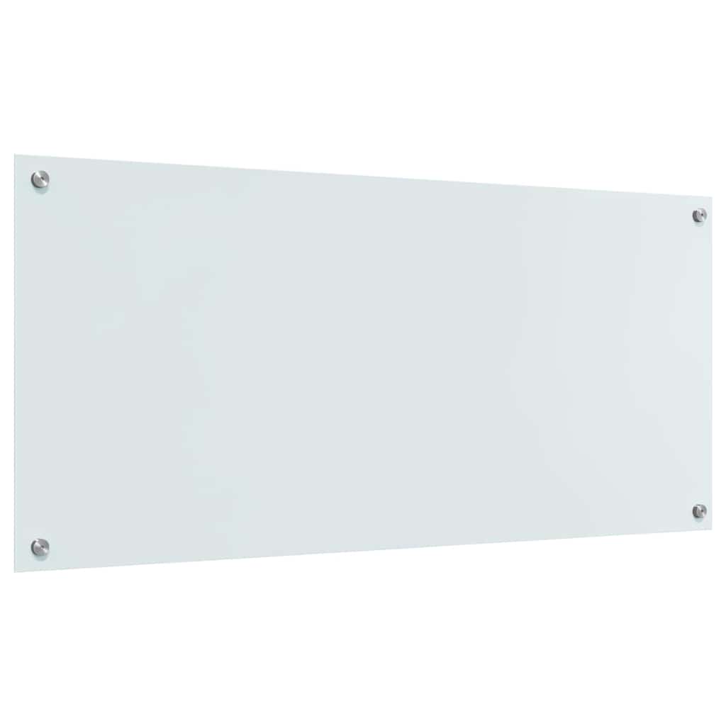 Køkkenbacksplash 2 stk. Hvid 110 x 50 cm hærdet glas