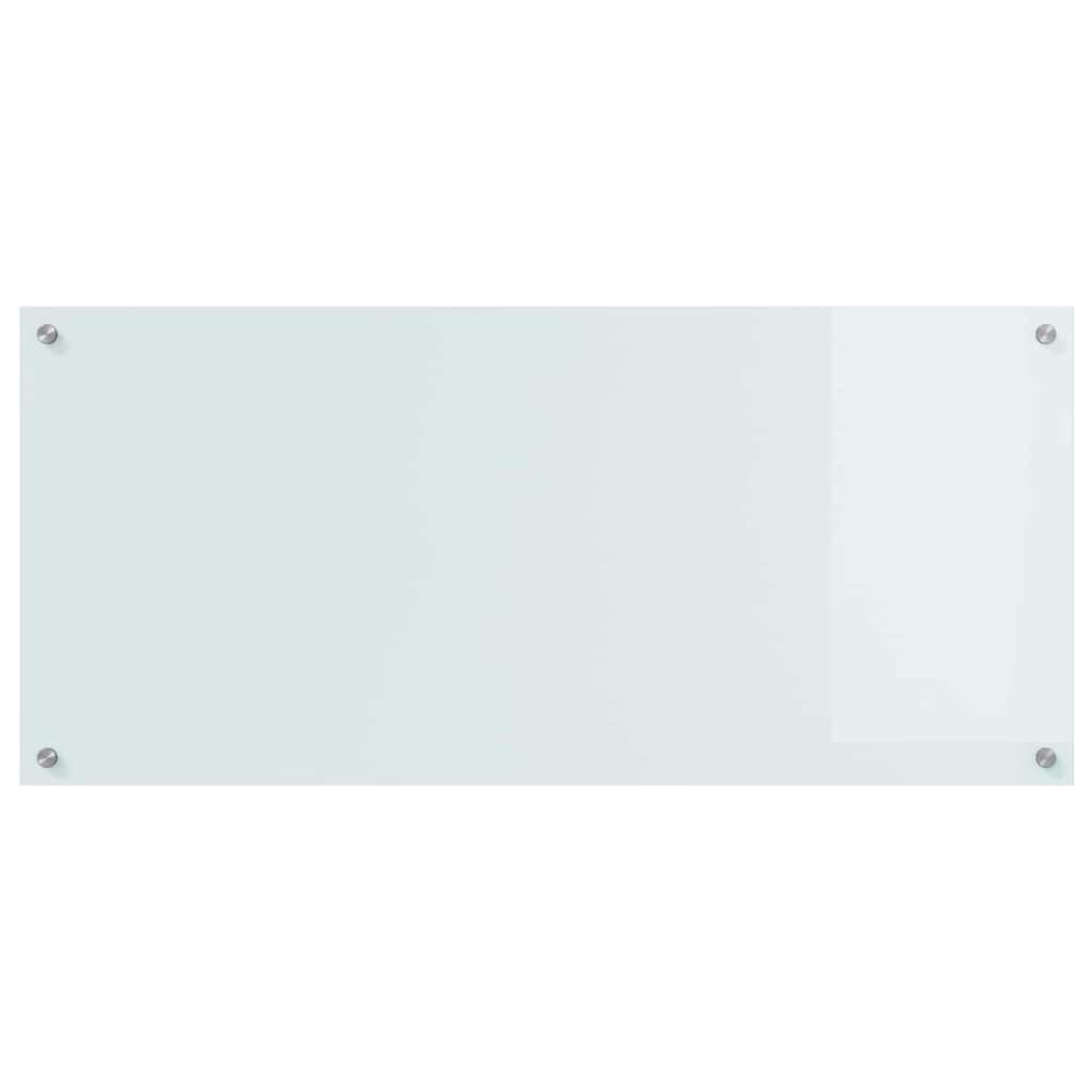 Køkkenbacksplash 2 stk. Hvid 110 x 50 cm hærdet glas