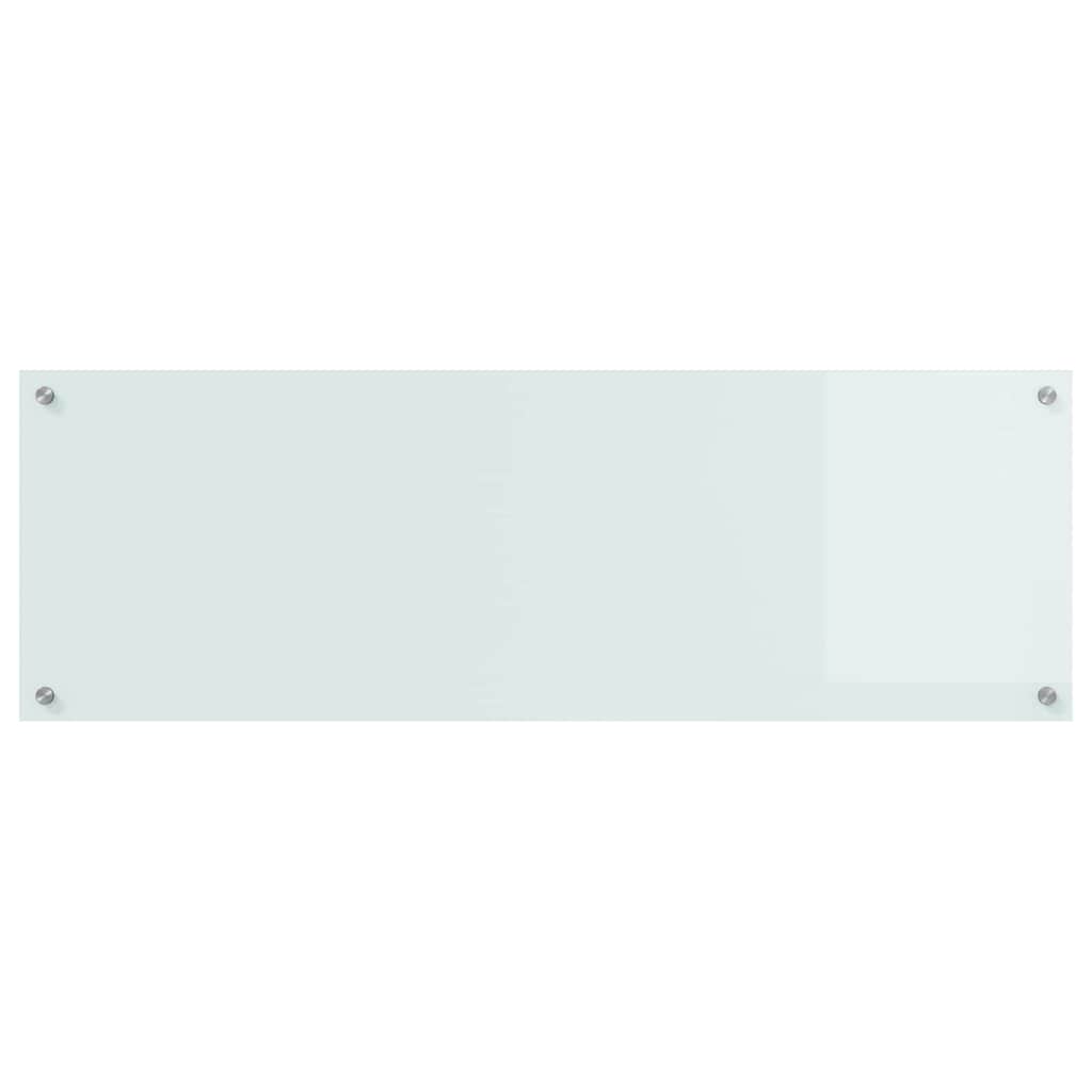 Køkkenbacksplash 2 stk. Hvid 120 x 40 cm hærdet glas
