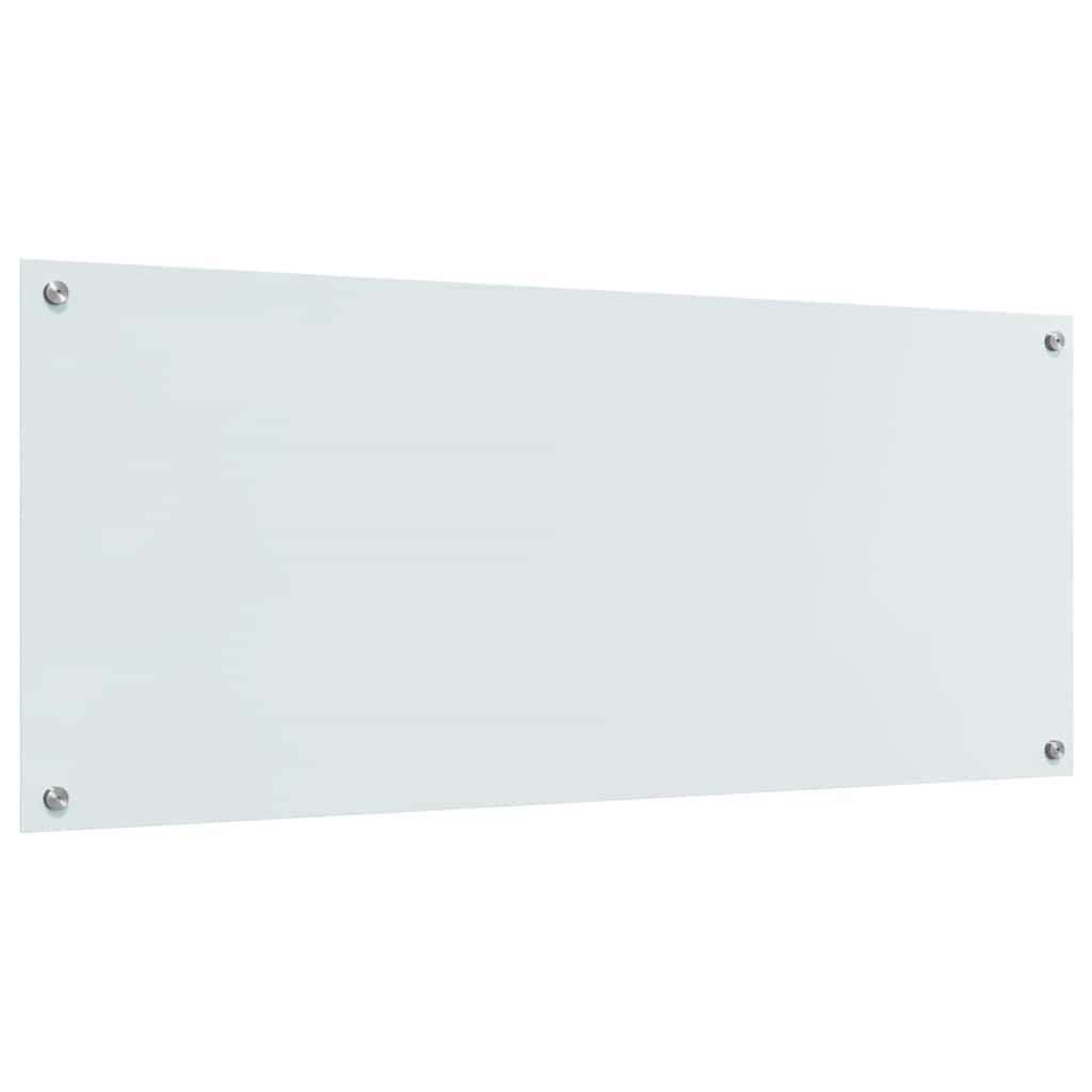 Køkkenbacksplash 2 stk. Hvid 120 x 50 cm hærdet glas