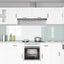 Køkkenbacksplash 2 stk. Hvid 120 x 60 cm hærdet glas