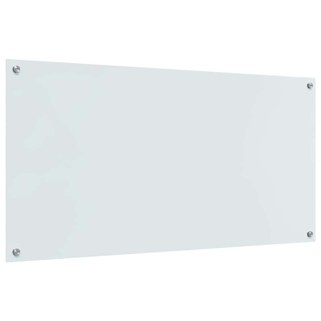 Køkkenbacksplash 2 stk. Hvid 120 x 60 cm hærdet glas
