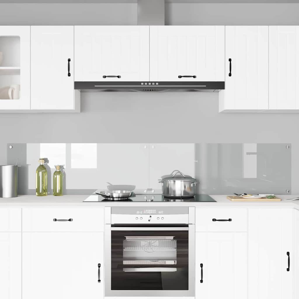 Køkkenbacksplash 2 stk. Transparent 110 x 40 cm hærdet glas