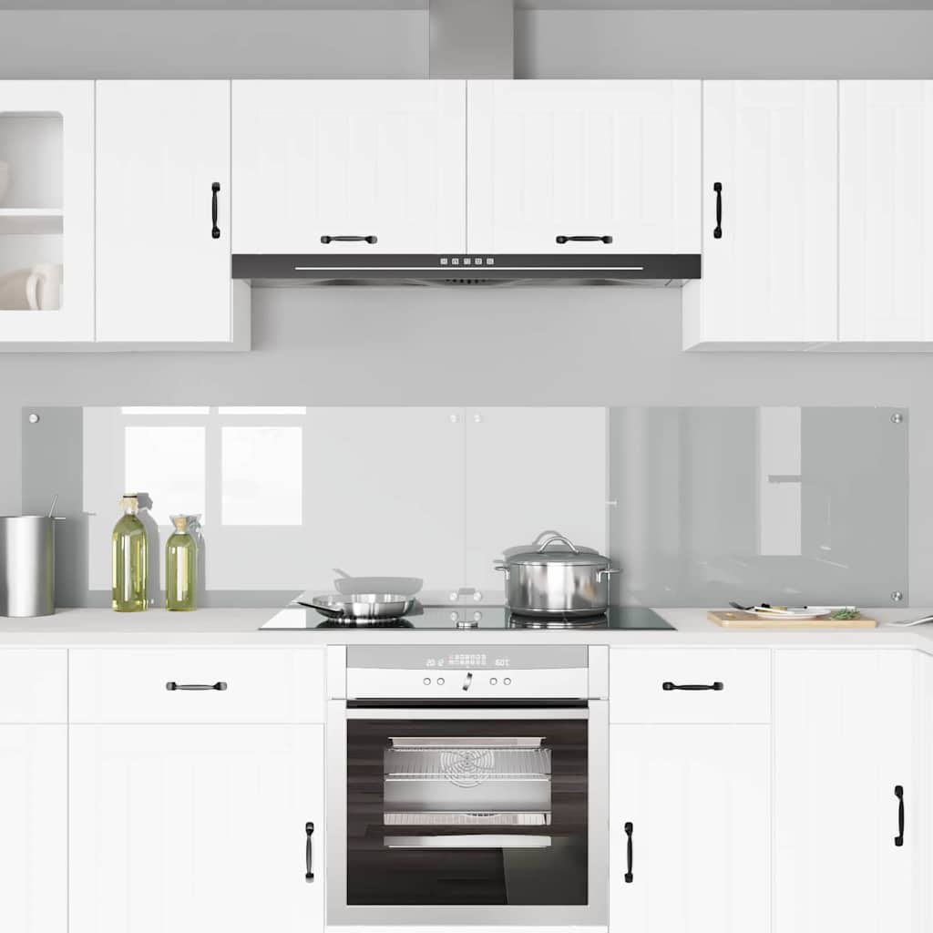 Køkkenbacksplash 2 stk. Transparent 110 x 50 cm hærdet glas