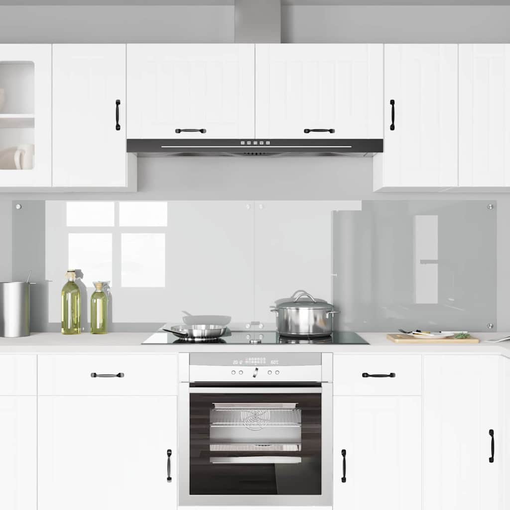 Køkkenbacksplash 2 stk. Transparent 110 x 60 cm hærdet glas