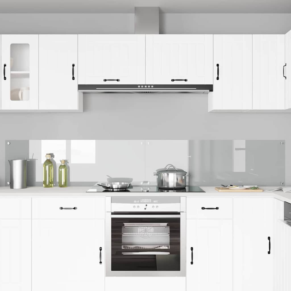 Køkkenbacksplash 2 stk. Transparent 120 x 40 cm hærdet glas