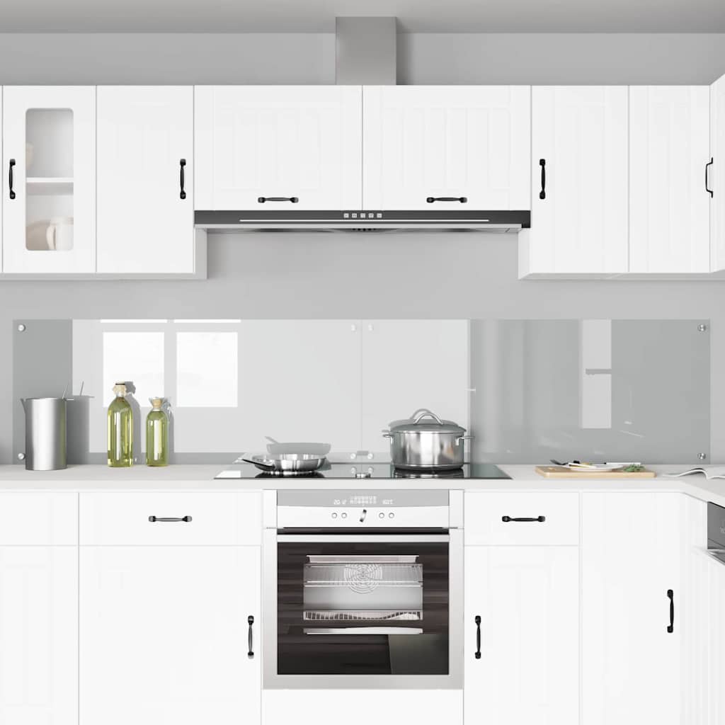 Køkkenbacksplash 2 stk. Transparent 120 x 50 cm hærdet glas