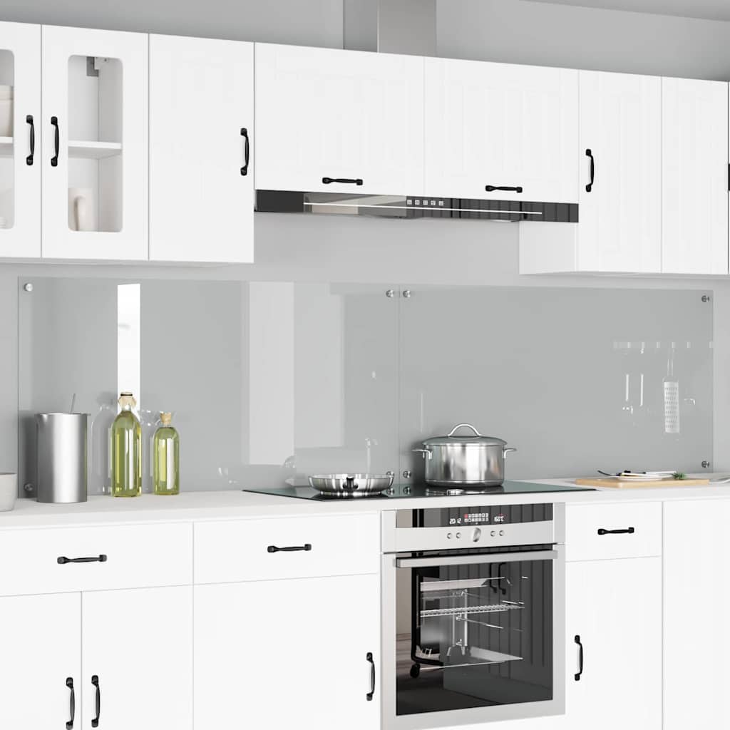 Køkkenbacksplash 2 stk. Transparent 120 x 60 cm hærdet glas