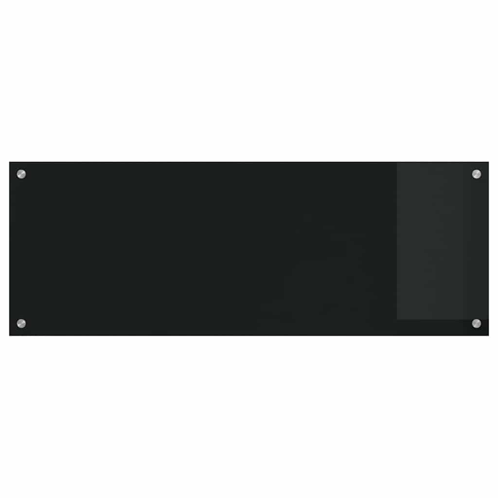 Køkkenbacksplash 2 stk. Sort 110 x 40 cm hærdet glas