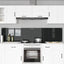 Køkkenbacksplash 2 stk. Sort 110 x 50 cm hærdet glas