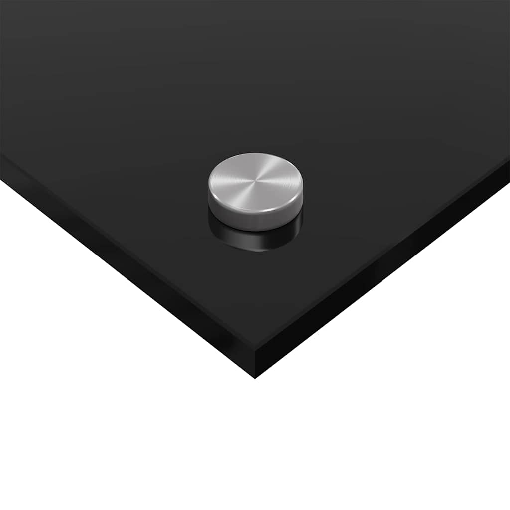 Køkkenbacksplash 2 stk. Sort 120 x 50 cm hærdet glas