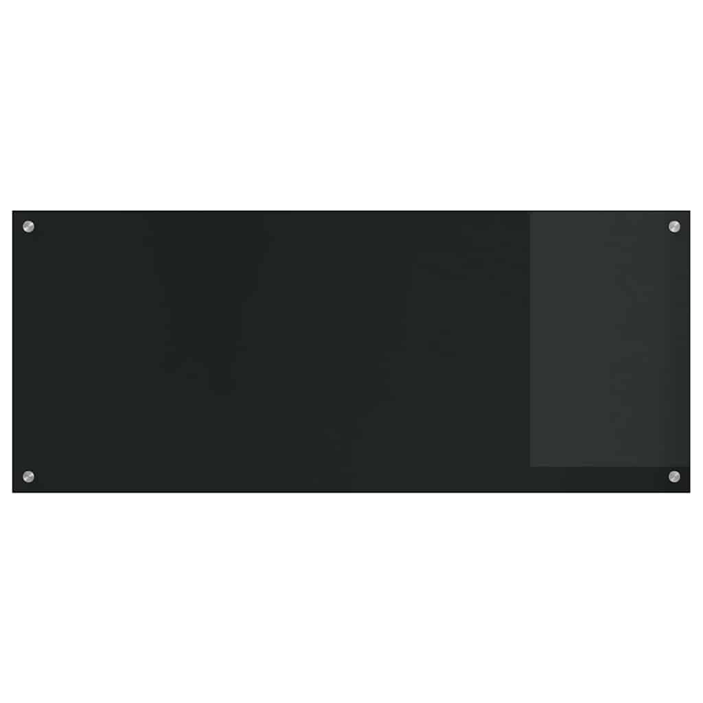 Køkkenbacksplash 2 stk. Sort 120 x 50 cm hærdet glas