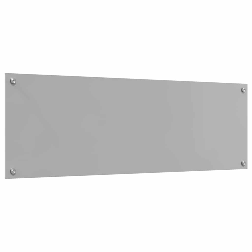 Køkkenbacksplash 2 stk. Lysegrå 120 x 40 cm hærdet glas