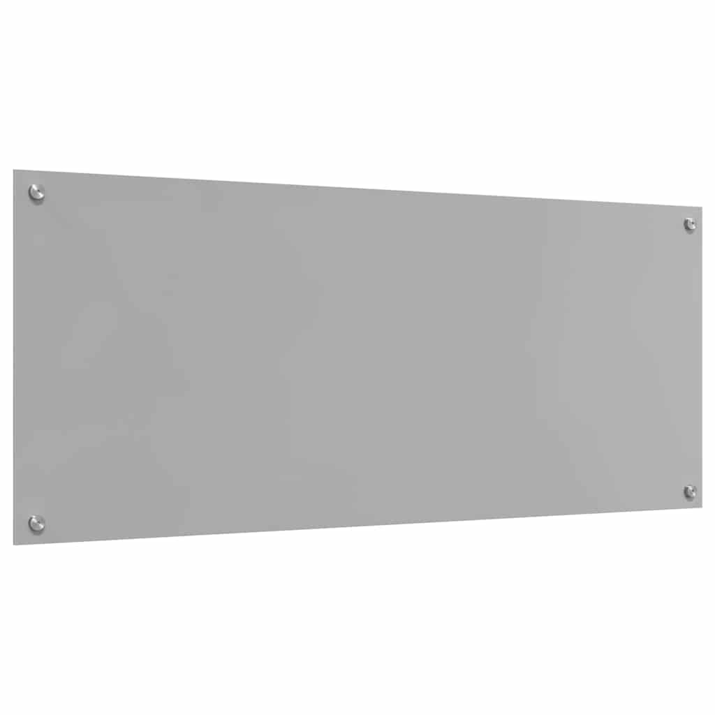 Køkkenbacksplash 2 stk. Lysegrå 120 x 50 cm hærdet glas