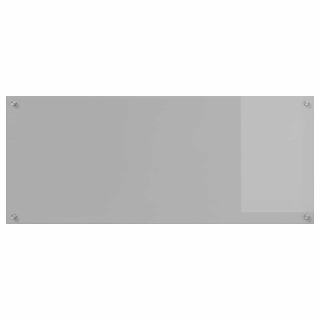 Køkkenbacksplash 2 stk. Lysegrå 120 x 50 cm hærdet glas