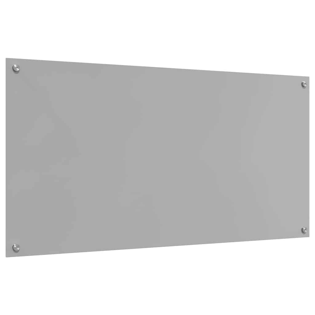 Køkkenbacksplash 2 stk. Lysegrå 120 x 60 cm hærdet glas