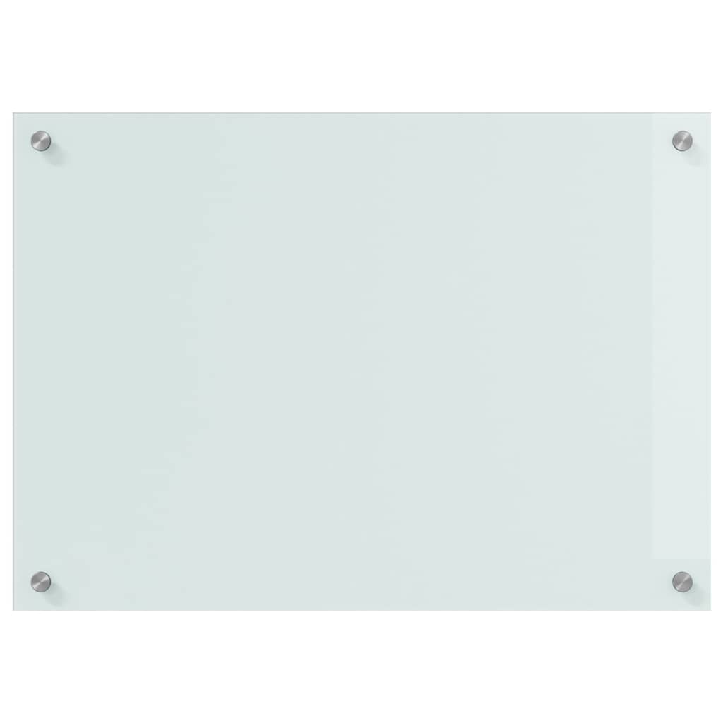 Køkkenbacksplash 2 stk. Hvid 70 x 50 cm hærdet glas