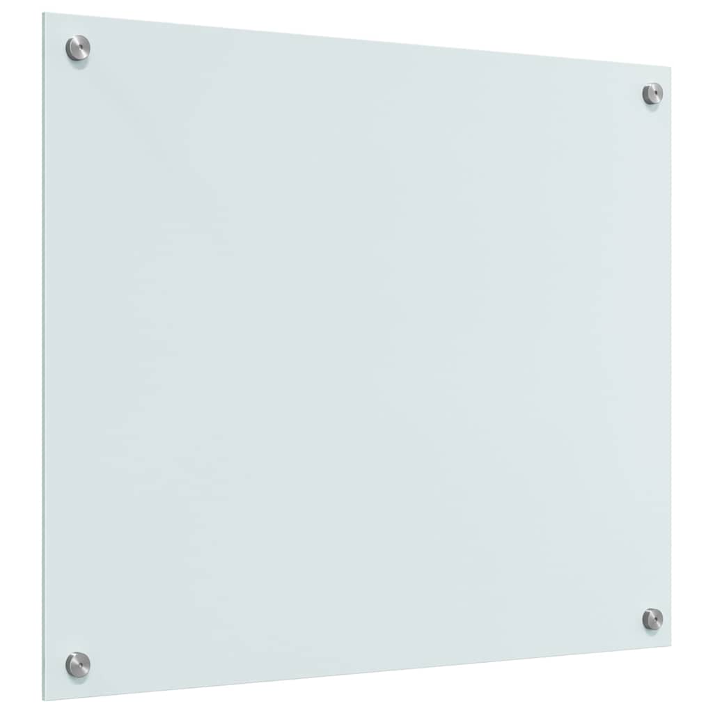 Køkkenbacksplash 2 stk. Hvid 70 x 60 cm hærdet glas