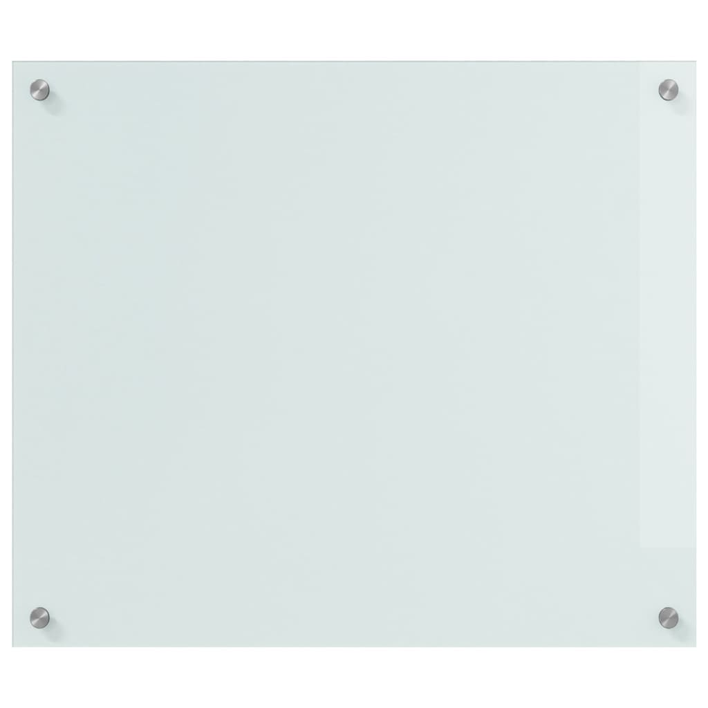 Køkkenbacksplash 2 stk. Hvid 70 x 60 cm hærdet glas