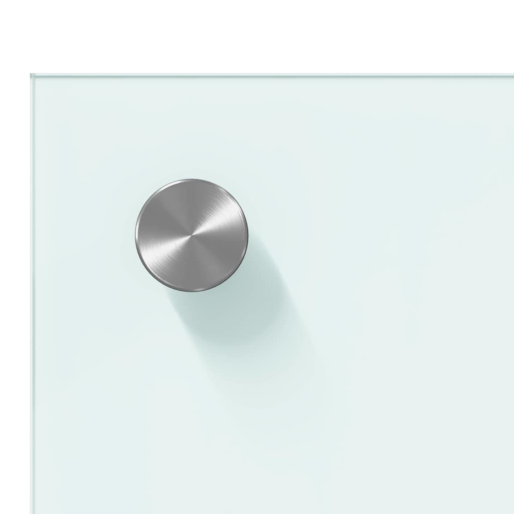 Køkkenbacksplash 2 stk. Hvid 80 x 40 cm hærdet glas