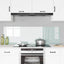 Køkkenbacksplash 2 stk. Hvid 80 x 50 cm hærdet glas