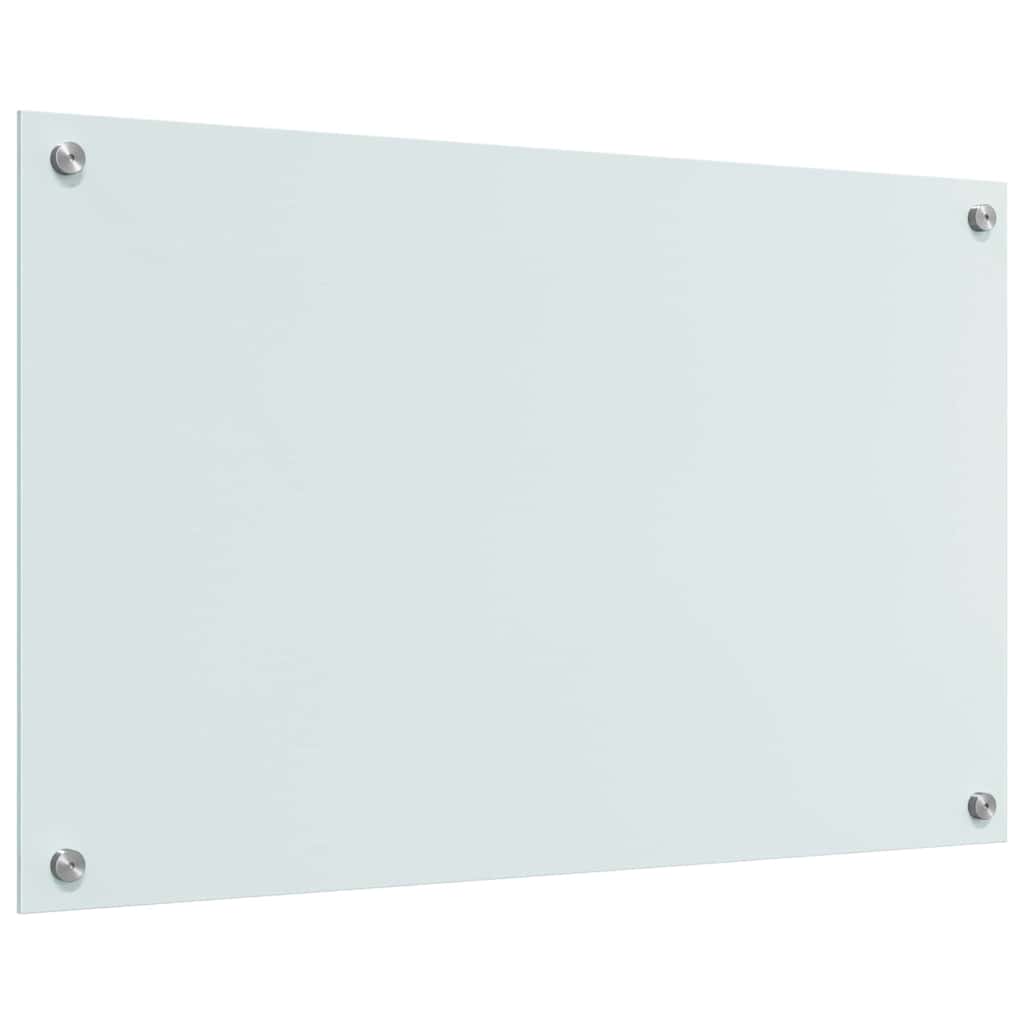 Køkkenbacksplash 2 stk. Hvid 80 x 50 cm hærdet glas