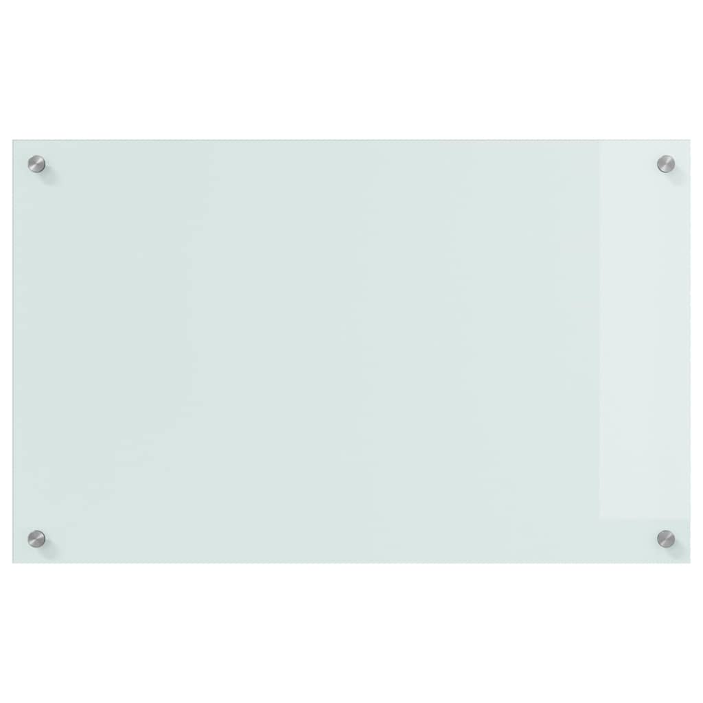 Køkkenbacksplash 2 stk. Hvid 80 x 50 cm hærdet glas