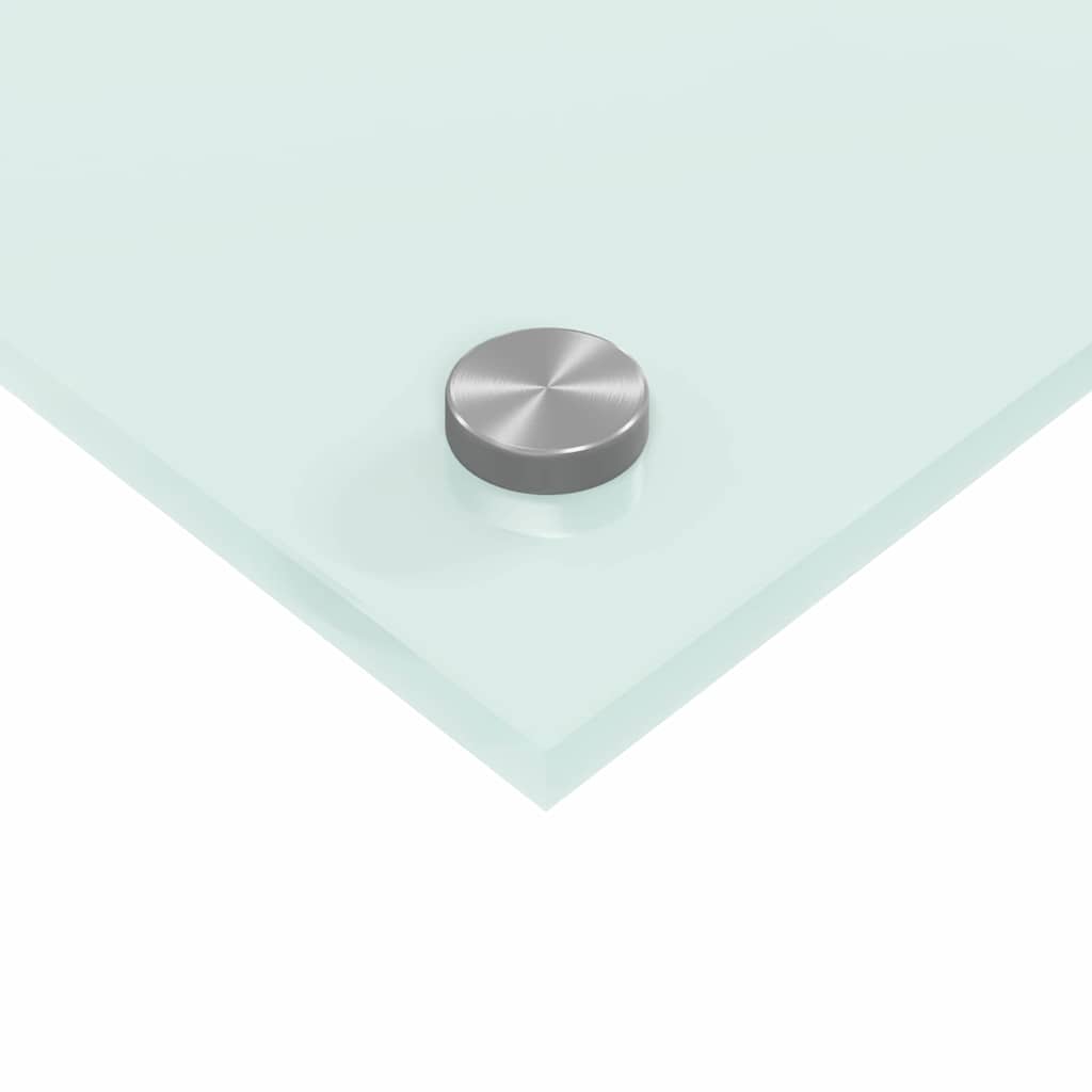 Køkkenbacksplash 2 stk. Hvid 80 x 60 cm hærdet glas