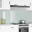 Køkkenbacksplash 2 stk. Hvid 80 x 60 cm hærdet glas
