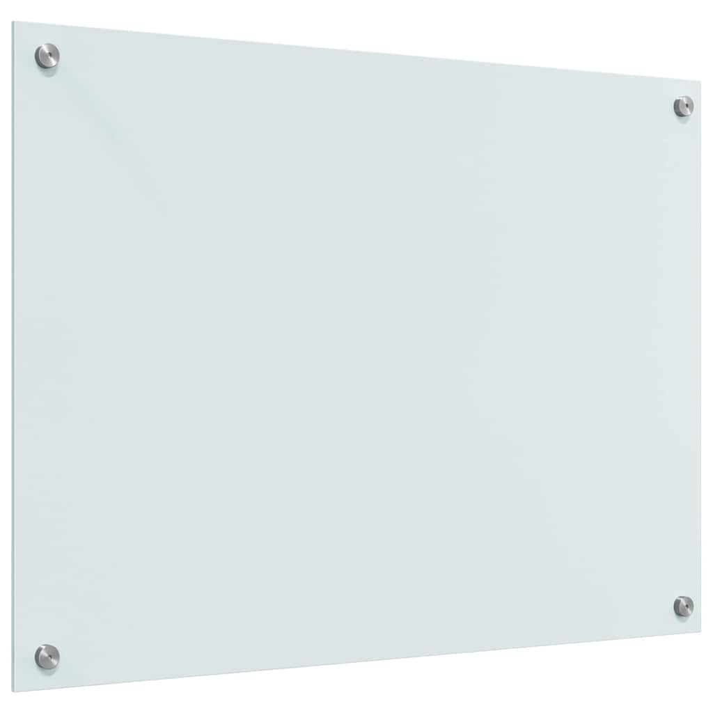 Køkkenbacksplash 2 stk. Hvid 80 x 60 cm hærdet glas