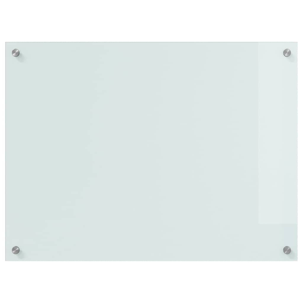 Køkkenbacksplash 2 stk. Hvid 80 x 60 cm hærdet glas