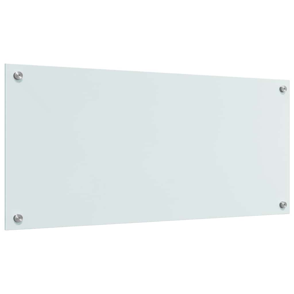 Køkkenbacksplash 2 stk. Hvid 90 x 40 cm hærdet glas