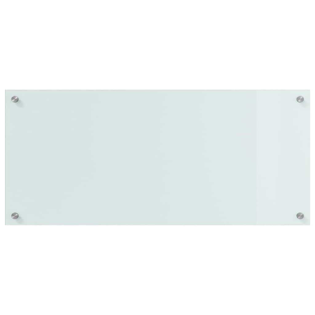 Køkkenbacksplash 2 stk. Hvid 90 x 40 cm hærdet glas