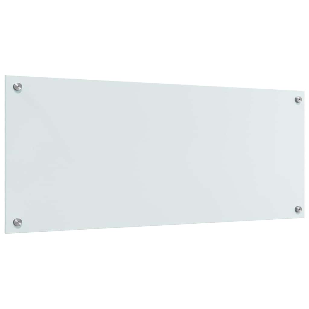 Køkkenbacksplash 2 stk. Hvid 100 x 40 cm hærdet glas