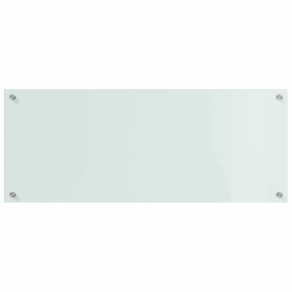 Køkkenbacksplash 2 stk. Hvid 100 x 40 cm hærdet glas