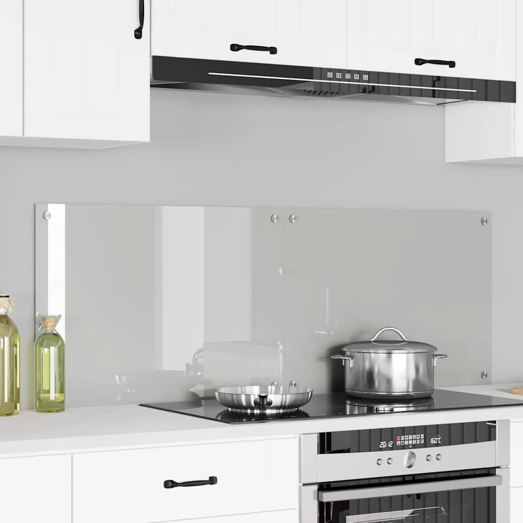 Køkkenbacksplash 2 stk. Transparent 70 x 50 cm hærdet glas