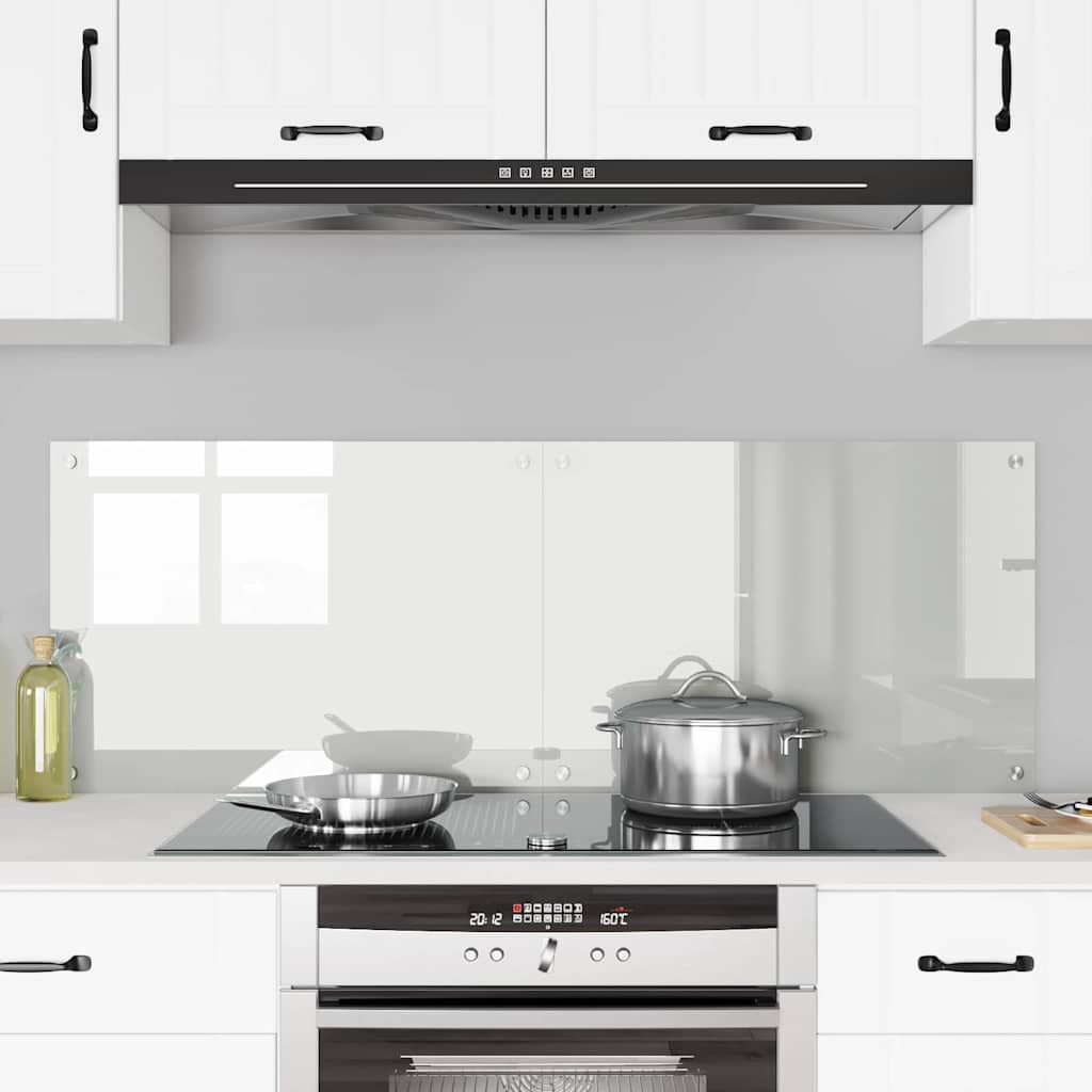 Køkkenbacksplash 2 stk. Transparent 70 x 50 cm hærdet glas