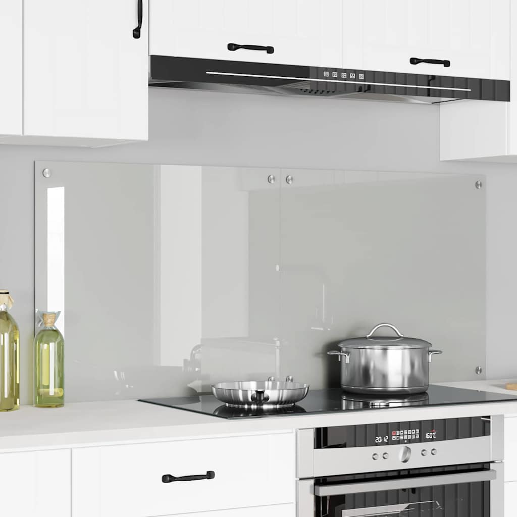 Køkkenbacksplash 2 stk. Transparent 70 x 60 cm hærdet glas