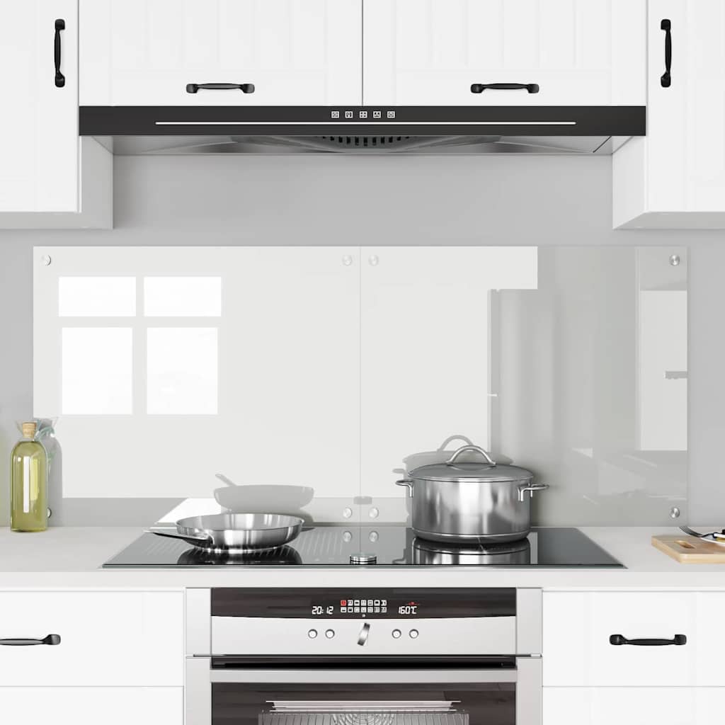 Køkkenbacksplash 2 stk. Transparent 70 x 60 cm hærdet glas